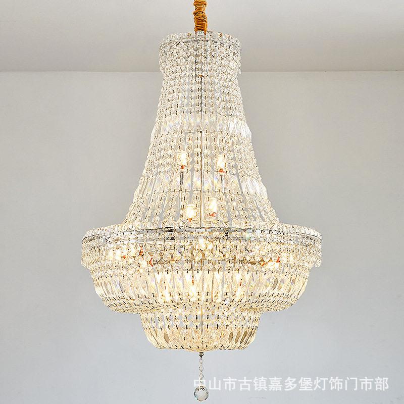 婚庆婚礼吊灯轻奢水晶客厅餐厅吊灯欧式奢华档吊灯银色饭厅灯饰