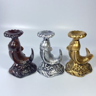 树脂水晶球底座 时尚创意鲤鱼球座 球型收纳工艺品家居摆件装饰品