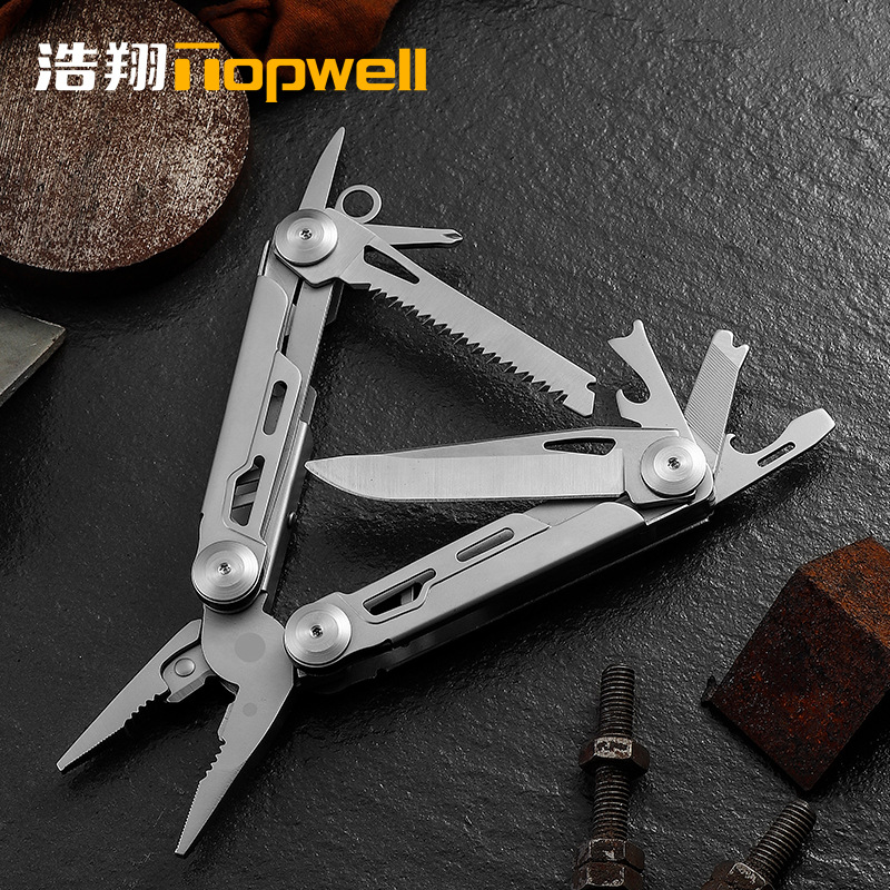 钳子户外便携式多功能刀钳不锈钢多功能工具钳露营装备皮夹折叠