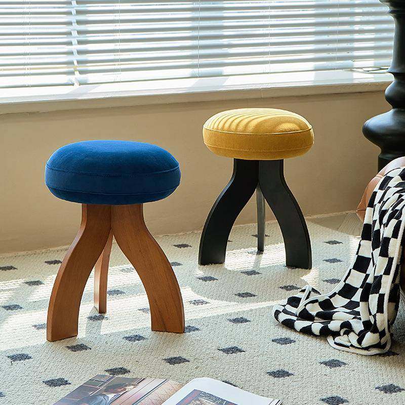 慵懒空间创意复古实木矮凳家用客厅设计师圆凳子小户型卧室梳妆凳,机械设备,其他机械设备,淘宝优惠券,粉丝福利购,淘宝优惠卷