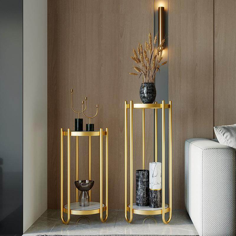 北欧轻奢岩板花架阳台置物架金色装饰客厅简约花盆架子落地式花几,纺织面料/辅料/配套,纺织机械配件,淘宝优惠券,粉丝福利购,淘宝优惠卷