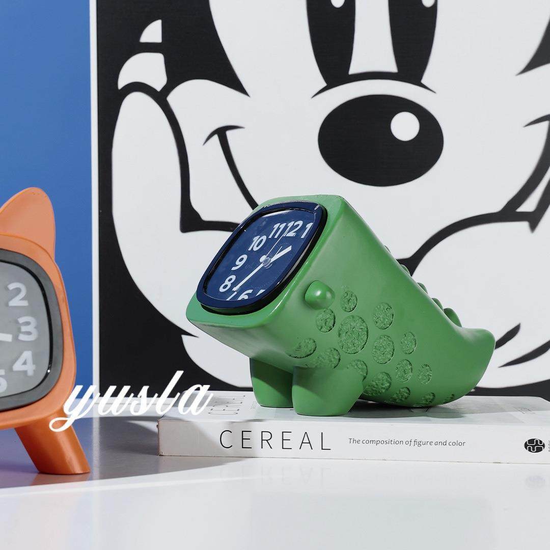 简约卡通可爱时钟表摆件儿童房样板间座钟台钟电视柜床头软装饰品,纺织面料/辅料/配套,纺织机械配件,淘宝优惠券,粉丝福利购,淘宝优惠卷