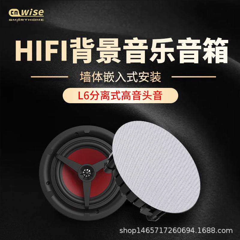 华尔思L6家庭背景音乐系统吸顶音响嵌入分离式高音头喇叭立体声