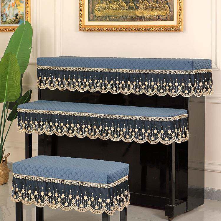 新F978S8JS罩款轻奢琴防尘罩高级感半高档北布欧钢简约钢琴盖巾欧