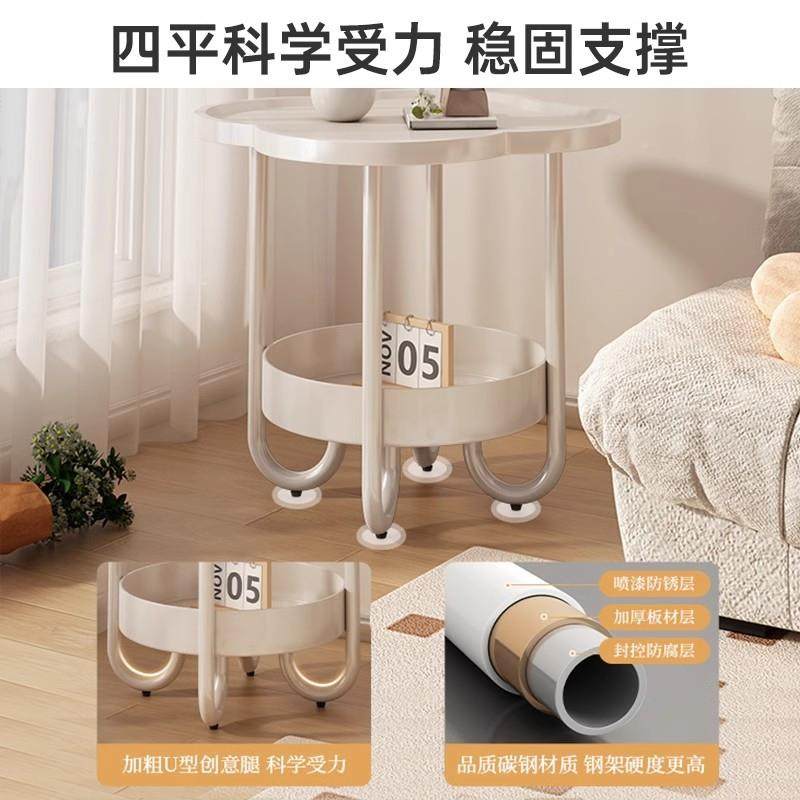 沙发边几奶油风客厅家用小台户床头置物架创意茶双层型无品牌/几,基础建材,脚轮/万向轮,淘宝优惠券,粉丝福利购,淘宝优惠卷