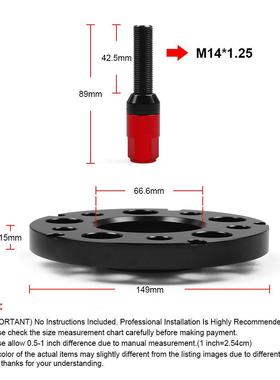 汽车轮毂改装法兰盘加宽螺垫适于宝马Mi片ni带栓BX102136用14*1.2