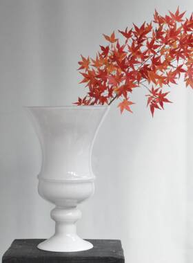 vitage中古欧式法式黑色厚壁艺术琉璃花瓶典花器插CBM纯花n经花瓶