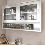 不锈钢厨房物橱柜墙壁挂柜碗柜卫生浴室挂壁柜阳台墙式 储573柜间