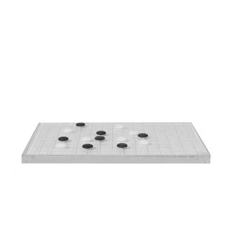 现代简约透明亚克力棋盘围棋摆件样板间书房茶几家居客厅软装饰品