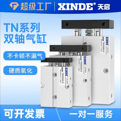 气动双轴双杆气缸TN101620253240双活塞小型气缸气动元件TDA