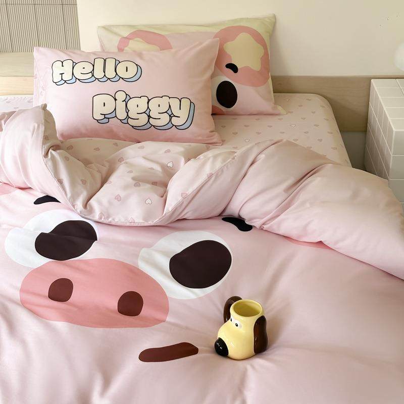 卡通纯棉床上四件套全棉儿童可爱床品粉色被套床单人三件套床笠款,机械设备,其他机械设备,淘宝优惠券,粉丝福利购,淘宝优惠卷