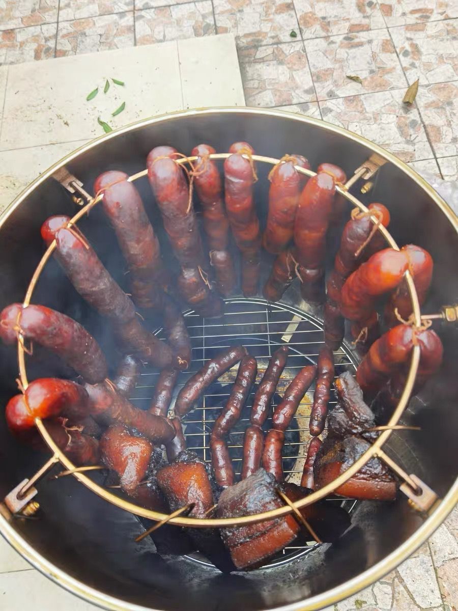 豆腐干烟熏炉马肉农家熏肉桶烟熏腊肠家用烘烤桶吊炉大铁桶桶子