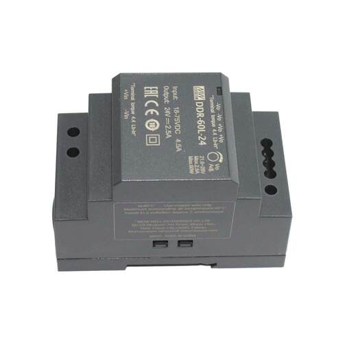 明纬DDR直流转直流60L/60G开关电源DCDC导轨60W5V12V15V24V