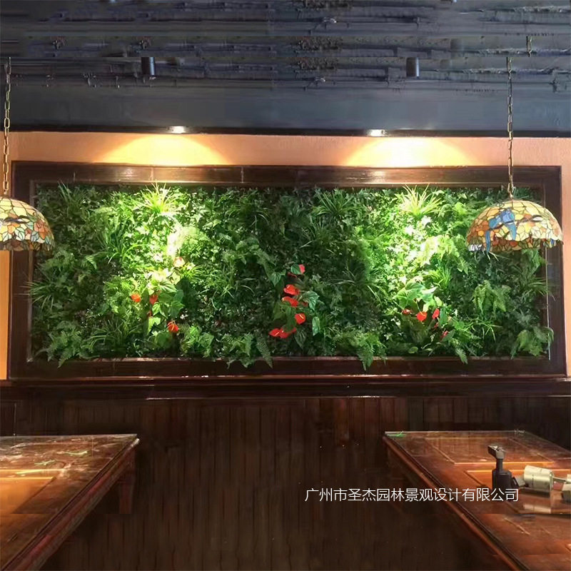 广州仿真植物墙室内外墙体绿化仿真阻燃绿植墙装饰绿色假植物墙