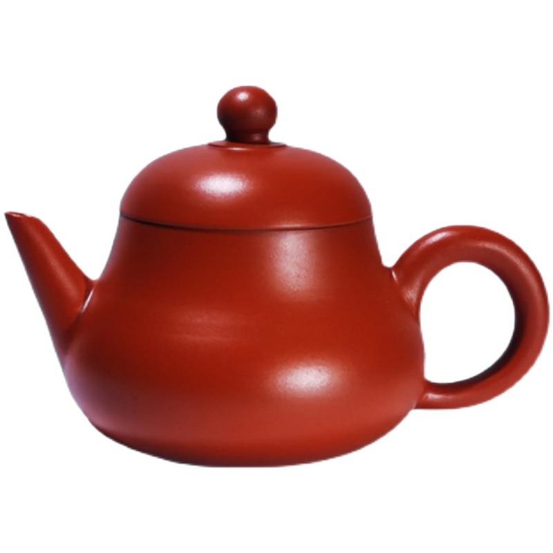 潮州朱泥壶手拉壶迷你功夫小茶壶仿古梨形壶龙蛋壶可断水