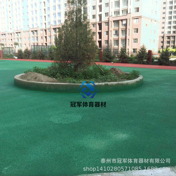 儿童乐园游乐场彩色弹性图案塑胶面层施工 各种颜色弹性橡胶EPDM