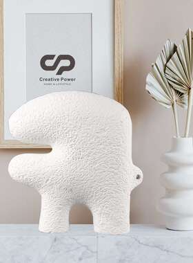 Creative power 现代简约白色创意抽象字母创意雕塑摆件装饰品