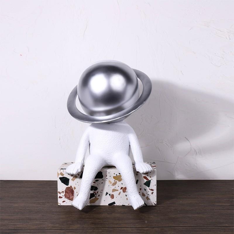 现代简约创意宇员太空柜摆件样间航书房电视售楼处边几板软装VIJ