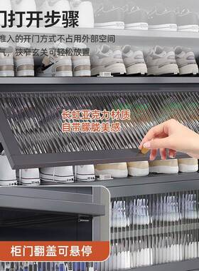 防尘折叠一拉柜轻体奢高级感简易全60668封鞋闭一柜门家口外楼道