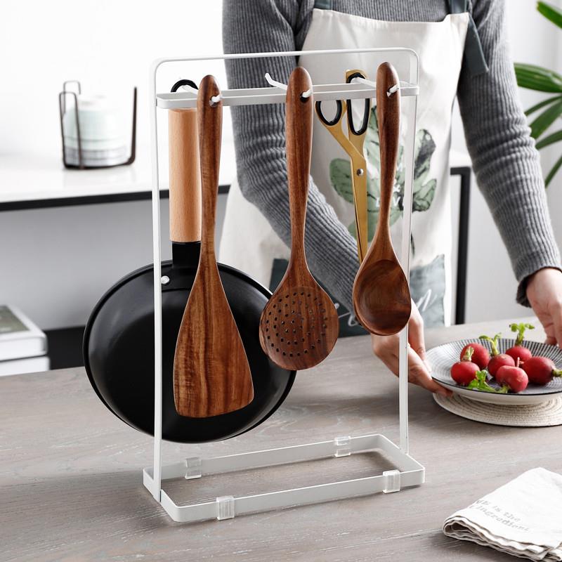 艺锅架厨房勺子铲铲子立用式铁挂架厨具用品置物架FHF家金属收