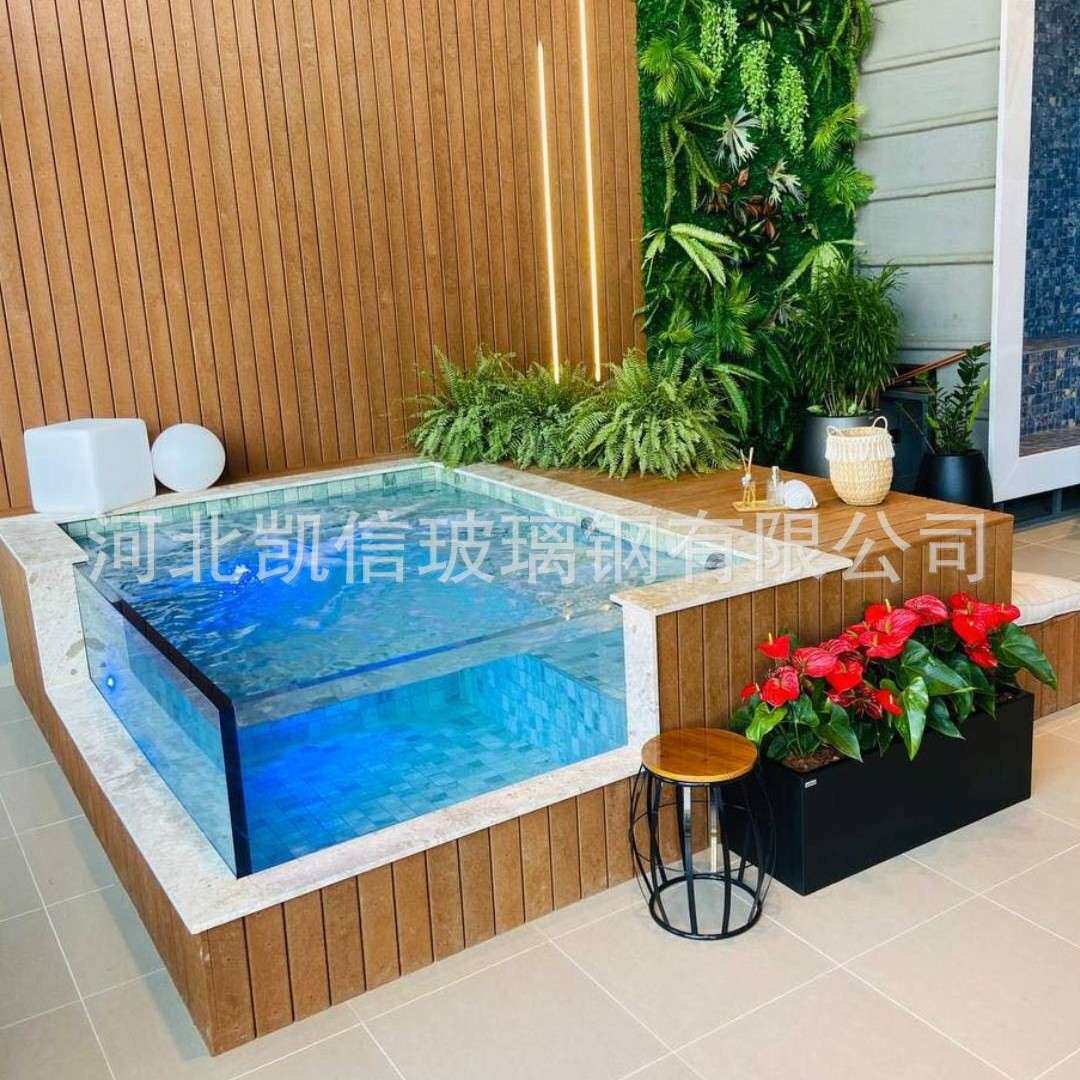 源头厂家直销产品抗腐强安装易可移动坚固耐玻璃钢地上防腐木泳池