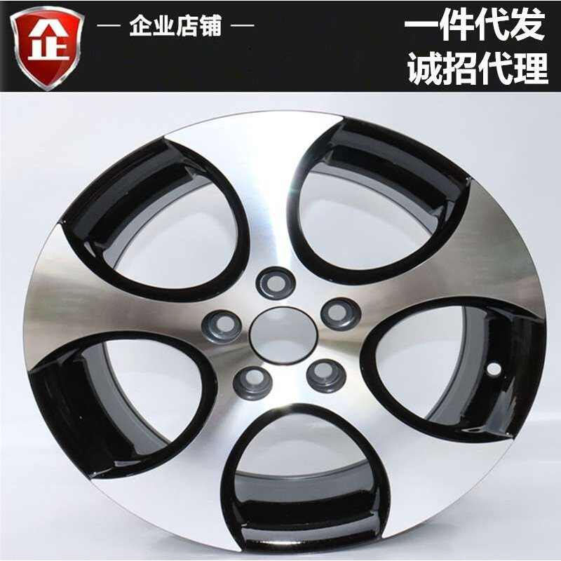 适用大众POLO波罗GTI轮毂15寸战斧桑塔纳捷达铝合金钢圈铝圈 铝轮