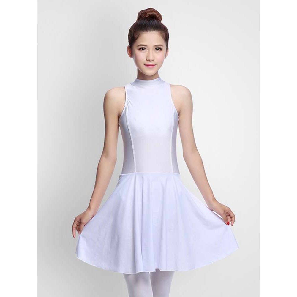 哇噢芭蕾舞连体练功服氨纶荷叶裙连体操服纱裙形体表演荷叶裙新款