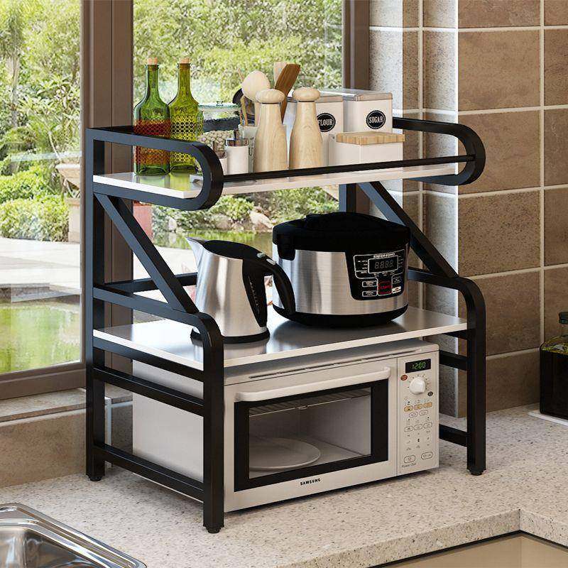 层微波炉架子用物架桌面双免打孔家多层厨房台面置烤箱调料收UEH,厨房/烹饪用具,抹布架/厨房清洁收纳架,淘宝优惠券,粉丝福利购,淘宝优惠卷