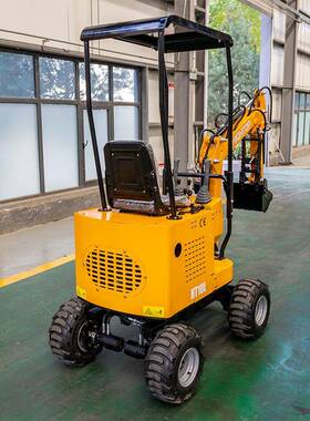 出HT10L小型轮式挖掘机果园农场自用mii款MSH小挖掘机口HInGTHOP