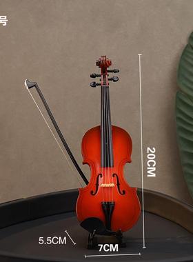 法式复古装饰品小提琴模摆件乐器小众书架感创意艺ltao1000术型美