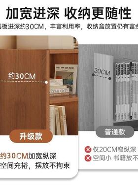 收纳柜实木书柜客厅沙NQO发柜边地柜胡桃色储物落儿置物柜子幼园