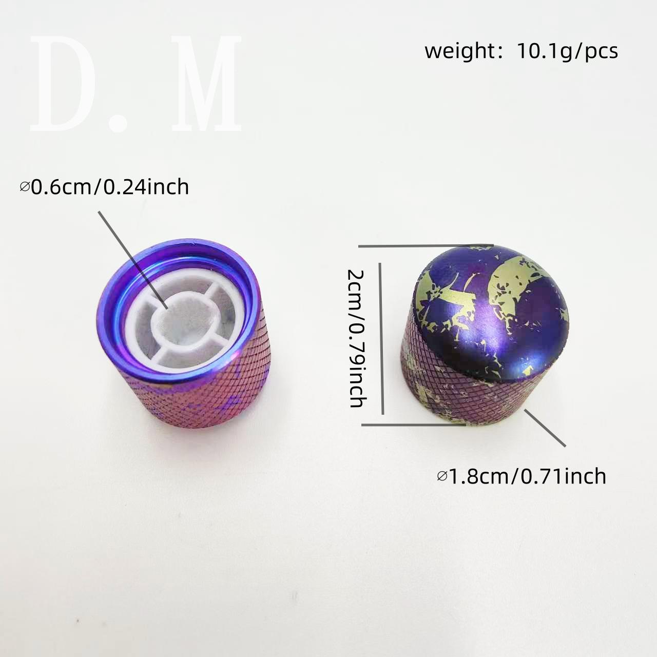 钛合金彩电吉径他音量音色旋钮帽电贝斯电位器帽内6色038m轴m旋钮