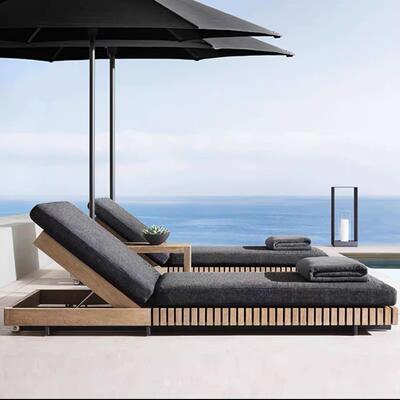 别墅阳户外沙发实计木防水防设师庭院花园67620光房露晒天柚木休