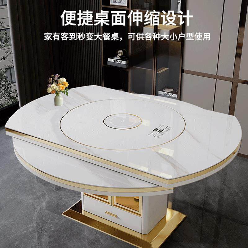 001款黑岩板餐椅组转合家用大小户型桌现代约多功简能内嵌式盘电,商业/办公家具,餐桌椅系列,淘宝优惠券,粉丝福利购,淘宝优惠卷