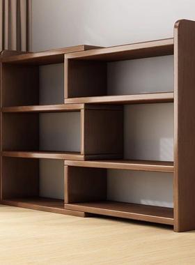 转16325书架实收木体置物角架靠墙落地窄柜家用拐角纳架子书柜储