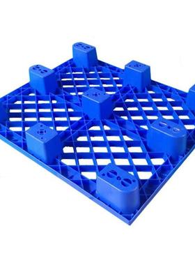 网格九脚塑料卡加板MTV121单0面叉车塑胶托盘仓厚地台板库塑料栈