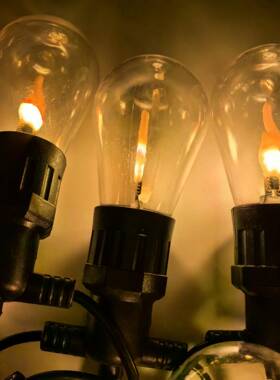 欧规5CCUV5米1灯S14W仿0煤油W焰火灯圣诞节花园阳台氛围灯户外灯