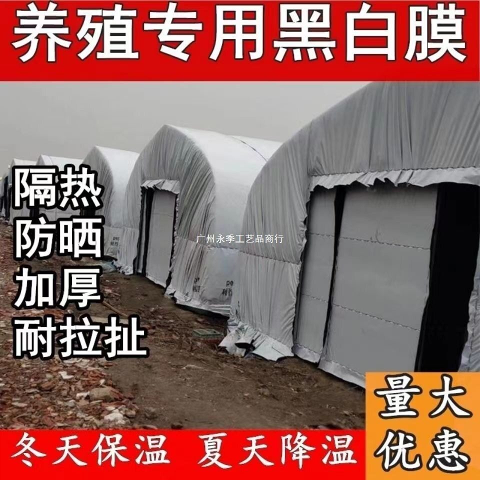 进口黑白膜加厚养殖大棚黑白膜反光隔热膜塑料布塑料布防冻保暖