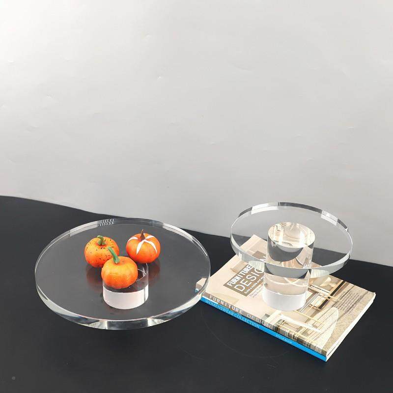 现代简约透明水晶脚高果盘收纳盘摆NCT件客厅餐厅托饰电视柜家居,家居饰品,香薰托盘,淘宝优惠券,粉丝福利购,淘宝优惠卷