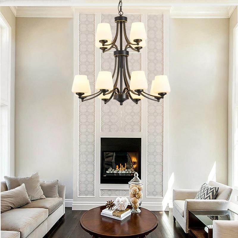 客厅吊灯轻奢大灯堂间楼梯吊灯厅灯酒店别墅客工程三层复式379楼,家装灯饰光源,智能吊灯,淘宝优惠券,粉丝福利购,淘宝优惠卷