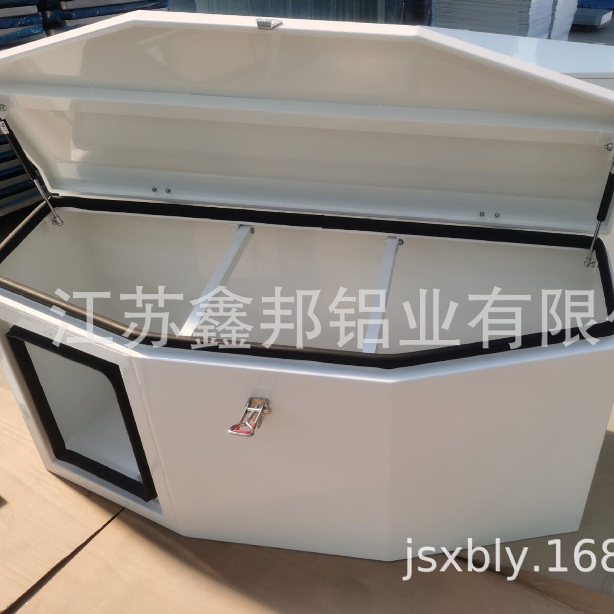 白/黑色喷涂铝合金储物箱 周转箱 改装车用铝箱 房车设备工具箱