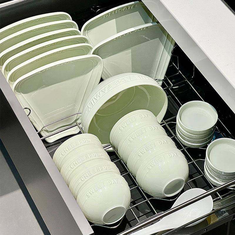 2AWJ02新款过年夜饭圆圆桌子菜盘盘家用陶瓷团拼5盘餐具组合碗碟