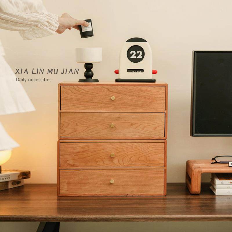 茶饼盒木储物盒家用多PQZ层桌面樱木文件整理盒收纳屉盒抽式实桃,收纳整理,首饰盒,淘宝优惠券,粉丝福利购,淘宝优惠卷