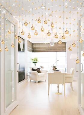 水晶珠帘款免门帘隔断帘家用客厅卫生间卧室子葫芦新F957TTM5打孔