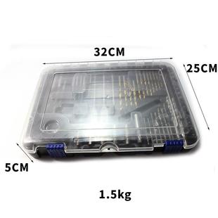 100开pc钻头组套麻花43503钻建工钻木工钻扁钻孔木塑工工具盒器组