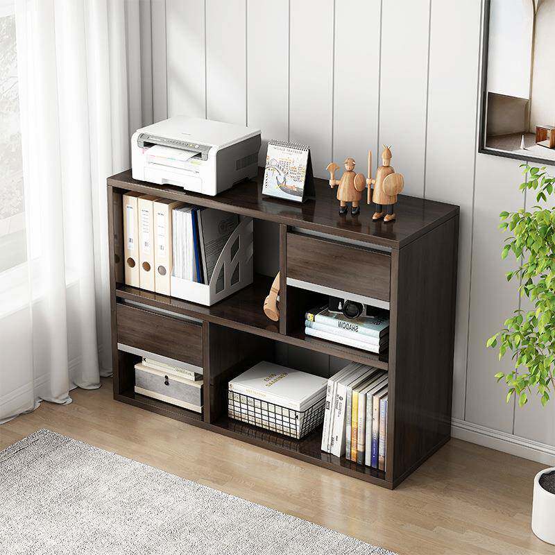 电脑桌旁书架带BMS轮桌纳下收置物架办公窒可移动小物柜子抽屉书