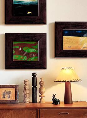 常众摆玉小马复古客厅装饰组画法式中古餐厅玄关YZ202412柜画小艺