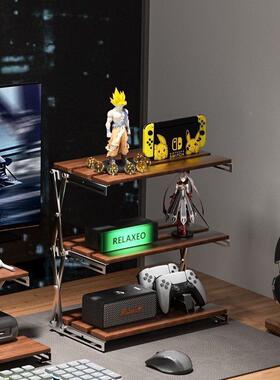 原木露外营置架物三可折叠层桌面便携式小桌子户野餐PDD63905放置