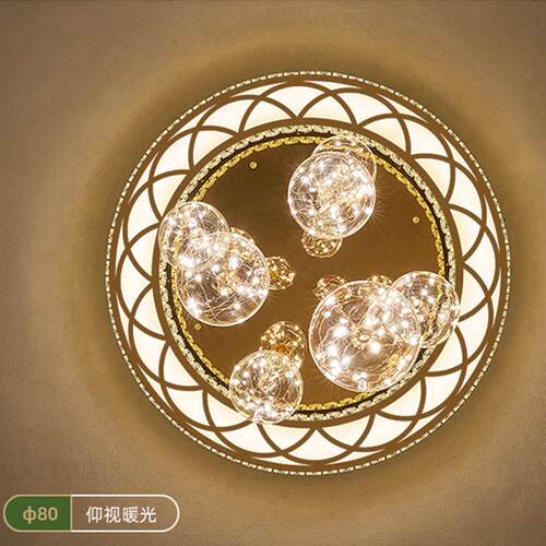 不锈2钢客厅灯205年款代水晶灯现轻325新奢豪华大厅卧室led吸顶灯