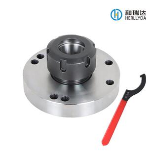 全亮ER32-D100夹头座+ER32扳手法兰盘ER32卡盘座七孔夹头座